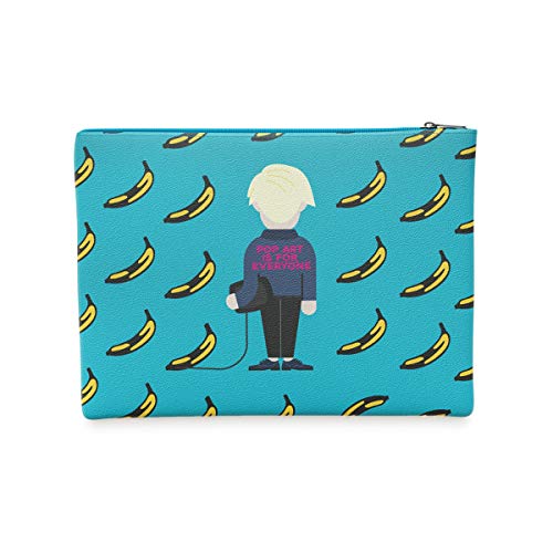 Designer Souvenirs | Bolso de Mano para Mujer con diseño Andy Warhol | Piel Sintética 100% Eco-Friendly | Neceser Portatodo | 22x16,5x1 cm | Colección Pop Art is for Everyone