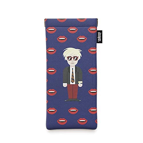 Designer Souvenirs - Funda para Gafas de Diseño Andy Warhol para Mujer y Hombre | Estuche para Guardar Gafas de Sol | Piel Sintética 100% Eco-friendly | 8,5x18x1cm | Colección Pop Art is for Everyone