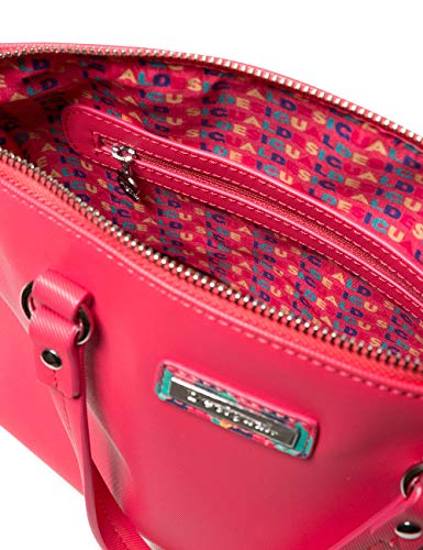 Desigual - Bag Colorama Gela Women, Bolsos bandolera Mujer, Rojo (Azalea), 10.5x22x25 cm (B x H T)