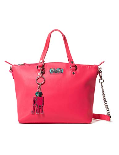 Desigual - Bag Colorama Gela Women, Bolsos bandolera Mujer, Rojo (Azalea), 10.5x22x25 cm (B x H T)