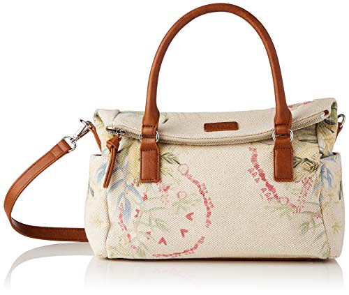 Desigual Fabric Hand Bag, Bolsa de Mano para Mujer, Blanco, U