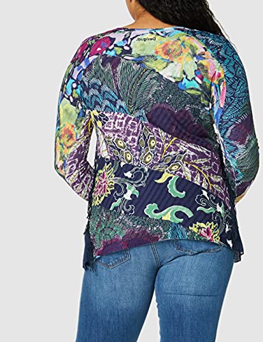 Desigual JERS_Helsinki Sudadera, Azul, XS para Mujer