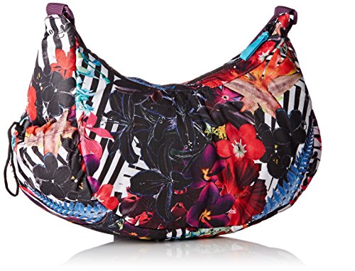 Desigual Mujer Woven Bols Half Moon Saco a, púrpura, 40 x 14 x 20 cm, 67 x 5sa9