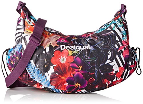 Desigual Mujer Woven Bols Half Moon Saco a, púrpura, 40 x 14 x 20 cm, 67 x 5sa9