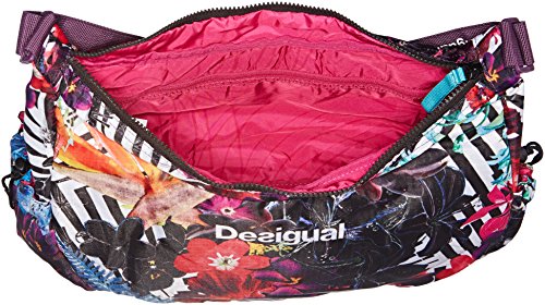 Desigual Mujer Woven Bols Half Moon Saco a, púrpura, 40 x 14 x 20 cm, 67 x 5sa9