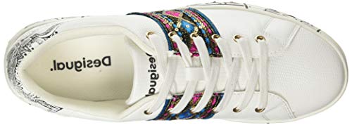 Desigual Shoes Cosmic Exotic Ind, Zapatillas Mujer, Blanco 1000, 39 EU