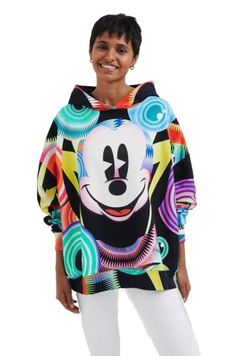 Desigual TS_Mickey Marbles Camiseta, Negro, S para Mujer