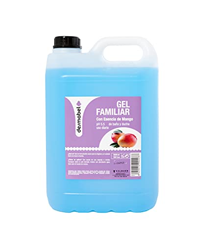 Desmabel Gel Familiar con Esencia de Mango, Gel Garrafa de Baño y Ducha, Ph 5.5, Uso Diario.Gel para Toda la Familia, Gel Manos, Formulación Suave, 5000 Ml