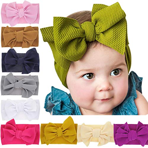 Diademas Bebe Niña,SHOBDW Elásticas Colorful Bows Toddler Kid Bebé Niñas Flores Nudo Turbante Accesorios Para La Cabeza Cintas para el pelo Bebe Niña Recien Nacida,Gris