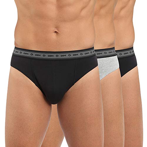 Dim Slip Green Bio Ecosmart X3 Calzoncillos Tipos bóxer, Noir/Gris Perle/Noir, XXL para Hombre