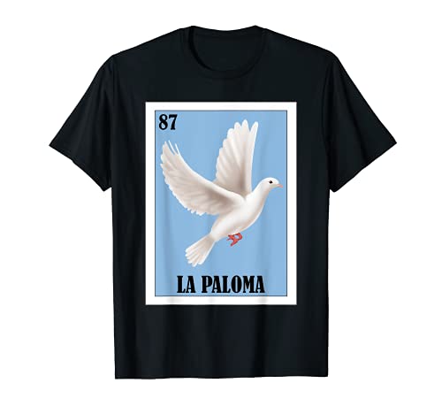 Diseño de Paloma Blanca Española - Lotería Mexicana La Paloma Camiseta