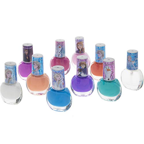 Disney Frozen - Townley Girl Esmalte de uñas de secado rápido despegable no tóxico | Juego de regalo para niños, niñas pequeñas, colores brillantes y opacos | A partir de 3 años (18 piezas)