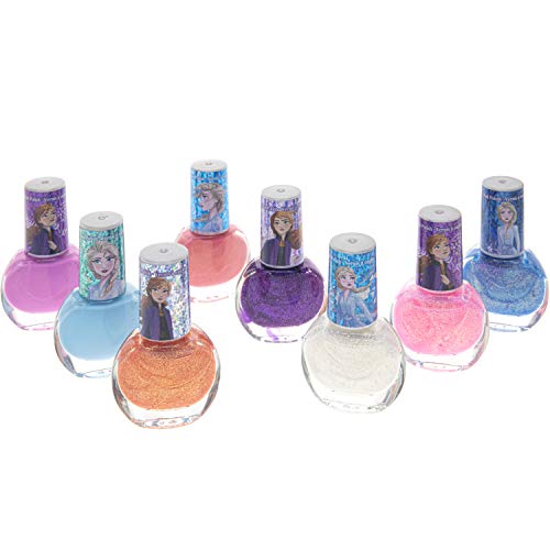 Disney Frozen - Townley Girl Esmalte de uñas de secado rápido despegable no tóxico | Juego de regalo para niños, niñas pequeñas, colores brillantes y opacos | A partir de 3 años (18 piezas)