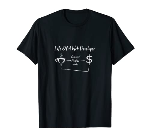 Divertida vida de un desarrollador web, Programador de computadora, Regalo de papá Camiseta