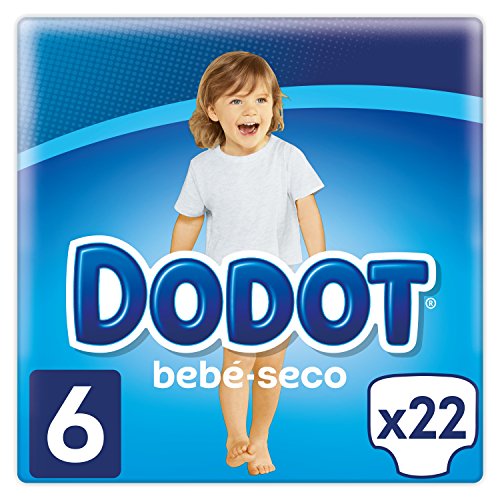 Dodot Pañales con Canales de Aire Bebé-Seco, Talla 6, para Bebes de 13+ kg - 22 Pañales