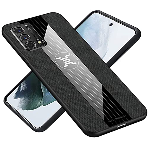 DOINK Funda Adecuado para OPPO A74 (4G Version), Premium Carcasa Estuche de TPU Silicona + Paño - Negro