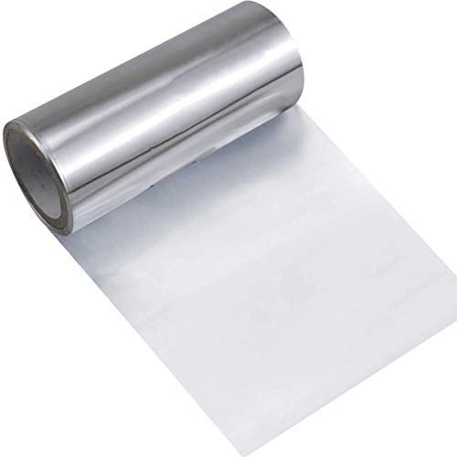 Dokpav Papel de Aluminio, 16mx12cm Papel de aluminio plata,Aluminio Papel con cortadora de papel Peluquería Hoja para Manicura Decoración de Uñas Peluquería
