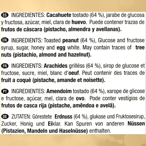 Doña Jimena - Turrón de Cacahuete Elaborado com Cacahuete y Miel, Textura Cremosa, Calidad Suprema Novedad 2020 Típico Dulce Navideño, Turrón Tradicional Sin Gluten, Almendra, 150 Gramos