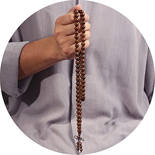 DONGYUCHUN Mujeres para Mujeres 108 Bead Sandalwood Mala Pulsera De Oración - Cuentas De Meditación De Yoga - Cuentas De Oración De Buda,6mm