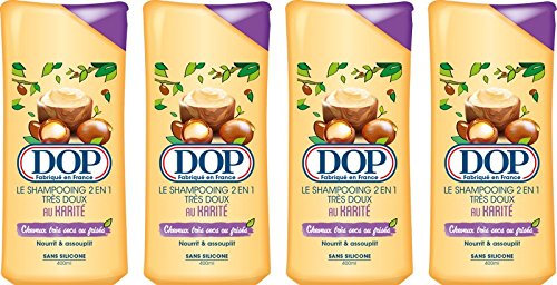 Dop DOP Champú muy suave 2 en 1 con karité 400,0 ml – Lote de 4