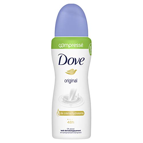 Dove Original Déodorant Femme Spray Compressé Anti-Transpirant, Efficace 48h Anti-Irritations (Lot de 6x100ml)