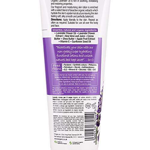 Dr Organic Loción Corporal Lavender 200 ml