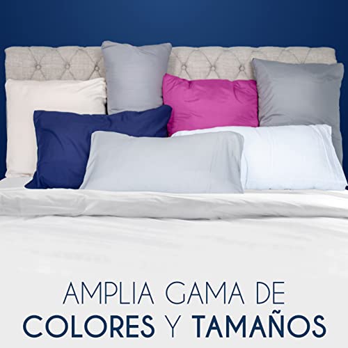 Dreamzie - Set de 2 x Funda de Almohada 50x80 cm, Gris Antracita, Microfibra (100% Poliéster) - Fundas de Almohadas Hipoalergénica - Fundas de Cojines de Calidad con una Suavidad Incomparable