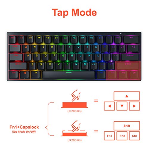 Durgod HK Venus - Teclado mecánico para videojuegos RGB - 60 % de diseño, perfil de doble disparo PBT Cherry, NKRO, USB tipo C, chasis de aluminio