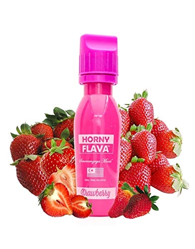 E-liquid STRAWBERRY de Horny Flava-55ML – fresas con un toque de suave mentolado, TPD,para Cigarrillos Electrónicos,sin nicotina.