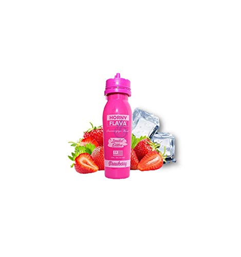 E-liquid STRAWBERRY de Horny Flava-55ML – fresas con un toque de suave mentolado, TPD,para Cigarrillos Electrónicos,sin nicotina.
