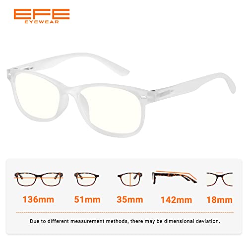 EFE Gafas de Lectura 4-Pack Hombres Mujeres Gafas Presbicia Buena Vision Anti Luz Azul con Diseño de Bisagra de Resorte Ligeros Cómodos para Antifatiga 1.75