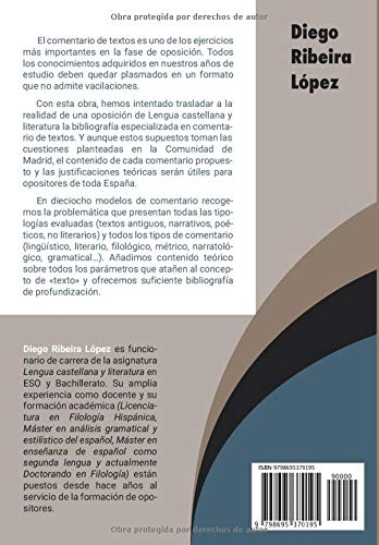 El comentario de textos en las oposiciones: Teoría y modelos para opositores de Lengua castellana y literatura