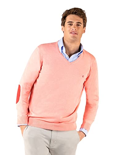 El Ganso Jersey Cuello Pico Coderas Rosa