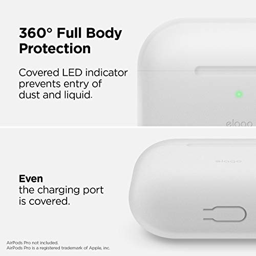 elago Original Funda de Silicona Compatible con AirPods Pro (2019) - 360° Protección de Cuerpo Completo, Premium Silicona [Ajuste Probado] (Luminoso Azul)