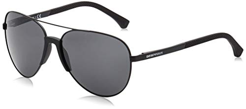 Emporio Armani 2059 Gafas, Matte Black/Grey, 61 para Hombre