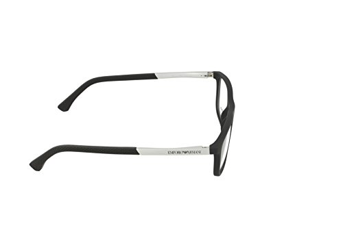 Emporio Armani 5063 Monturas de Gafas, Black Rubber, 53 para Hombre