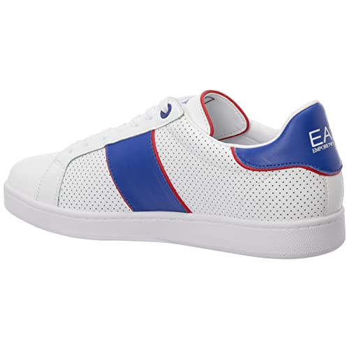 Emporio Armani EA7 Hombre Zapatillas White - baltimora - Racing Red 41 1/3 EU