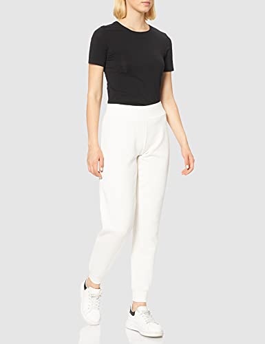 Emporio Armani Iconic Terry Pantalón Deporte, Mujer, Blanco (Nieve), M