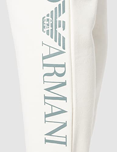 Emporio Armani Iconic Terry Pantalón Deporte, Mujer, Blanco (Nieve), M