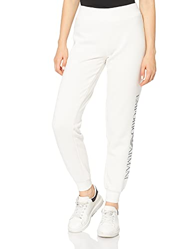 Emporio Armani Iconic Terry Pantalón Deporte, Mujer, Blanco (Nieve), M