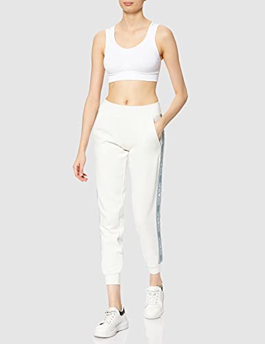 Emporio Armani Iconic Terry Pantalones de Chándal, Mujer, Blanco (Nieve), XS