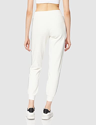 Emporio Armani Iconic Terry Pantalones de Chándal, Mujer, Blanco (Nieve), XS