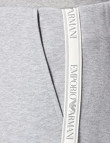 Emporio Armani Iconic Terry Pantalones de Chándal, Mujer, Gris Claro, L