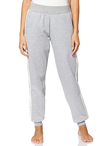 Emporio Armani Iconic Terry Pantalones de Chándal, Mujer, Gris Claro, L