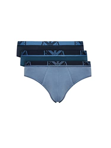 Emporio Armani Monograma Calzoncillos, Hombre, Azul (Marine/Abyss/Aviation), XL