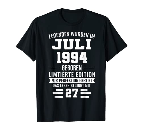 En julio de 1994, el 27 cumpleaños fue marido Camiseta
