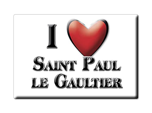 Enjoymagnets Saint Paul LE Gaultier (72) Souvenir IMANES DE Nevera Francia RHÔNE Alpes IMAN Fridge Magnet Corazon I Love