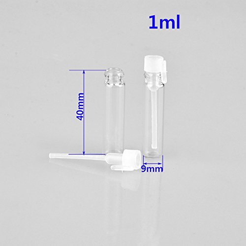 Enslz - Botella de perfume de aceite de viaje con botella vacía para aceites esenciales, 100 unidades, 1 ml