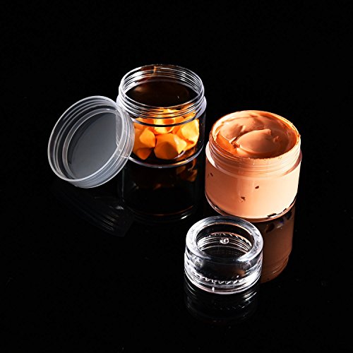 Envases para Cosmetica,Worsendy Contenedor de Cosméticos,Contenedor de Cosméticos Bote Tarro de Viaje Set con Tapa para Almacenaje de Maquillaje Cremas Muestras,5g/10g/15g/20g Gramos (Blanco, 15g)