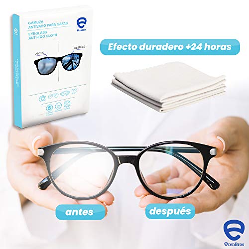 ErenBros Gamuza de Microfibra Antivaho para Gafas | Efecto duradero | Sin olor | Limpieza en seco